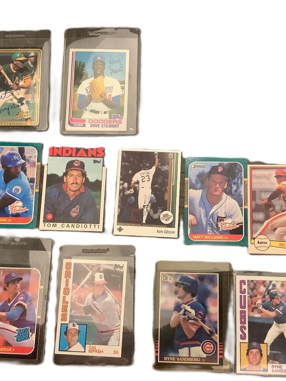 Baseball Cards Collectible from 1962 - 1986 Lot of 15 Cards